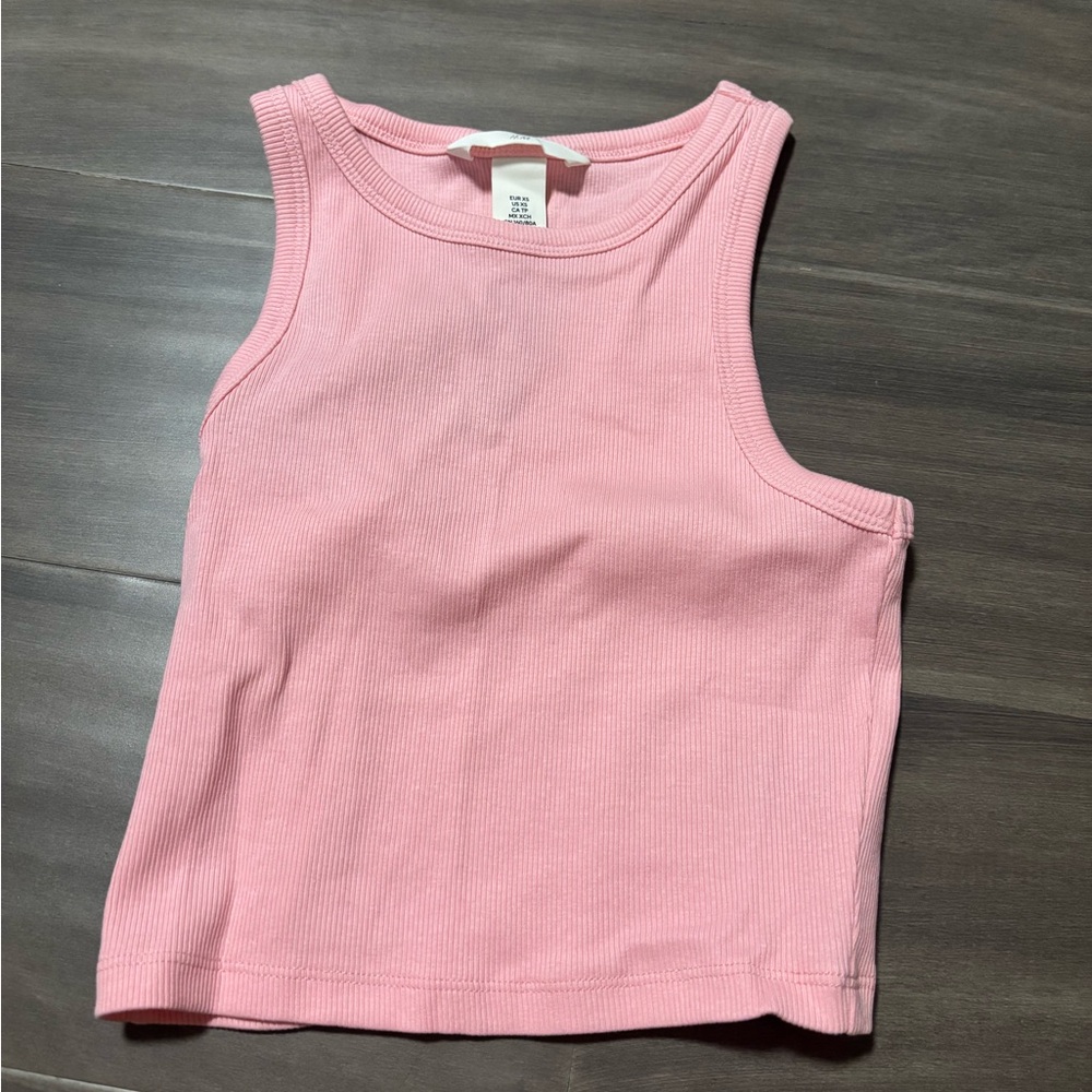 H&M Light Pink Ribbed Top